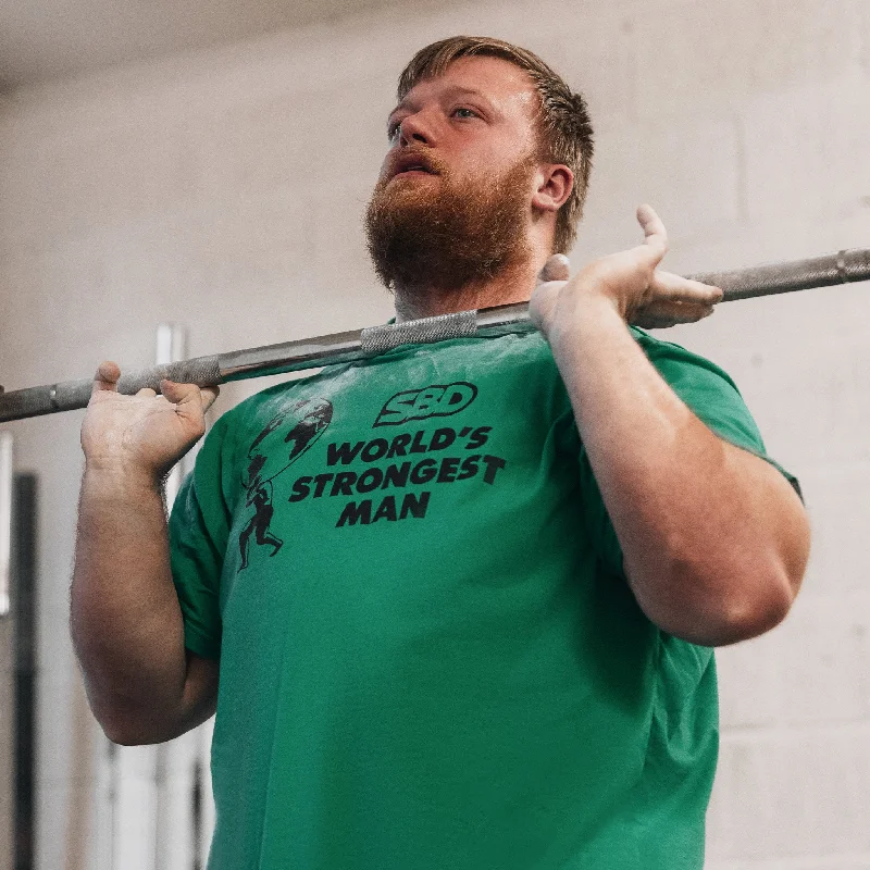 SBD World's Strongest Man 2023 T-Shirt - Kelly Green