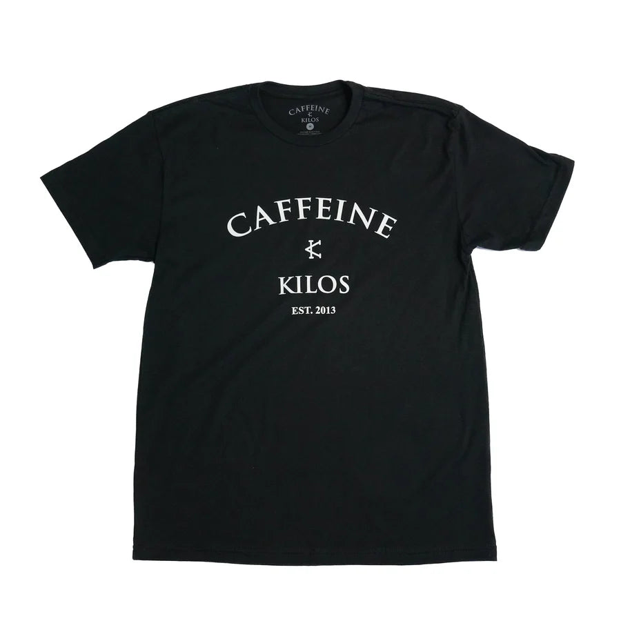 Caffeine and Kilos Arch Logo Tee - Black