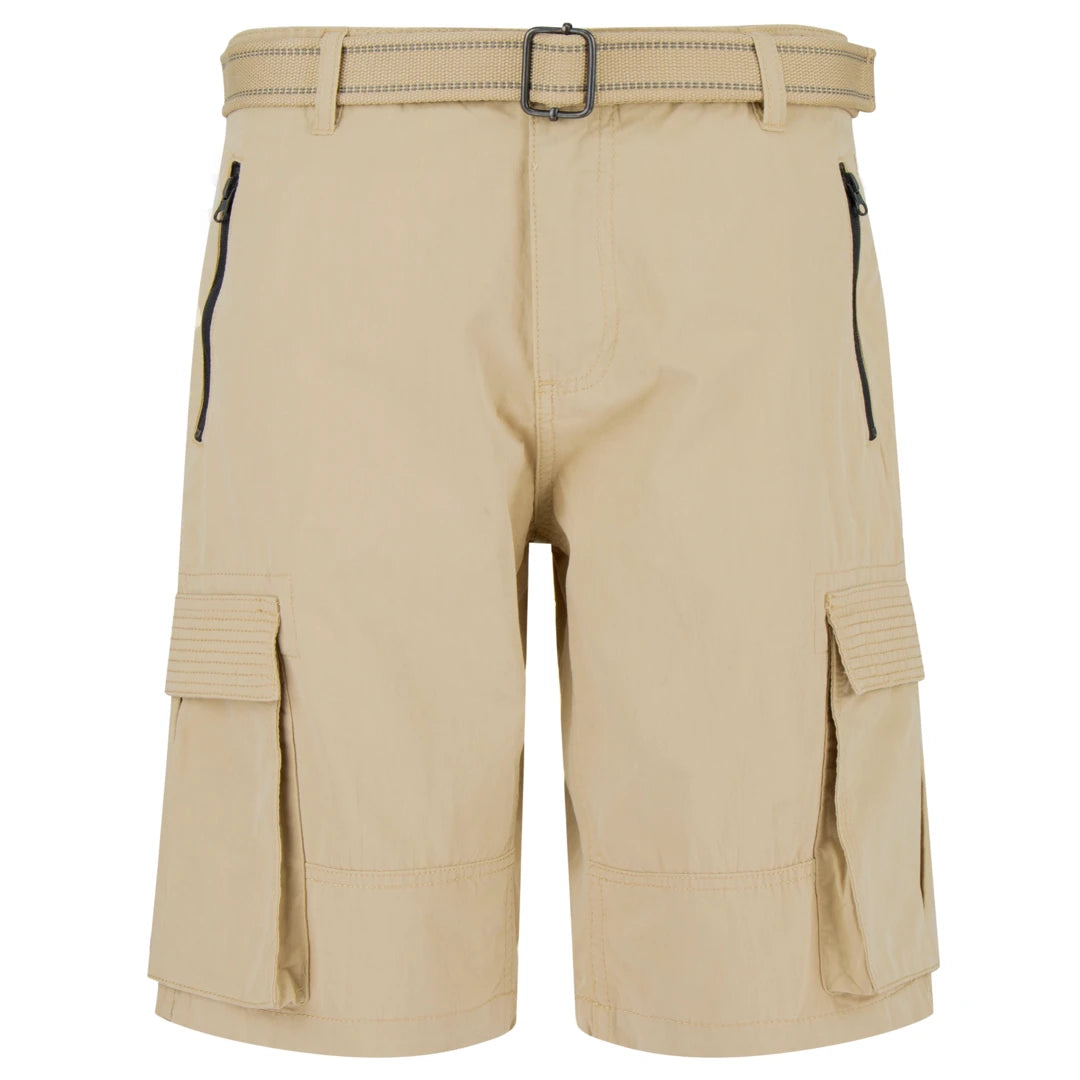 Men's Chino Shorts Belt Cotton Summer Holiday Beach Cargo Combat