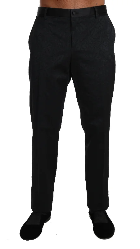 Dolce & Gabbana Floral Brocade Formal Men's Trousers