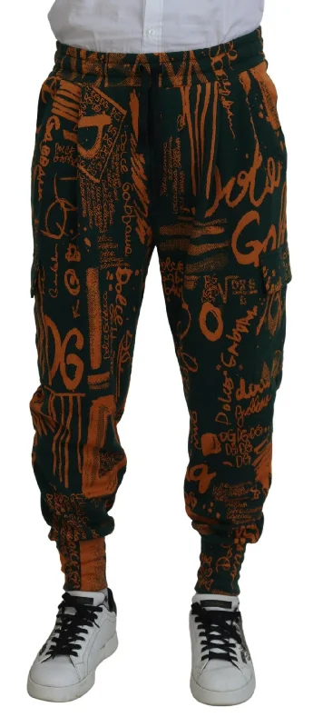 Dolce & Gabbana  Silk Blend Jogger Cargo Men's Pants